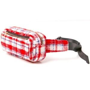 Urban Outfitters Red Plaid Fanny Pack NWT